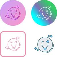 Tongue Out Icon Design vector