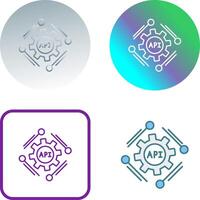 Api Icon Design vector