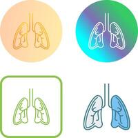 Lungs Icon Design vector