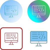 Coding Icon Design vector