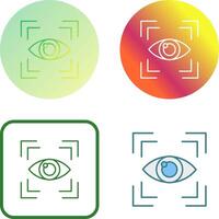 Eye Scan Icon Design vector