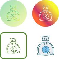 Money Bag Icon Design vector