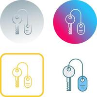 Room key Icon Design vector