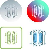 Ski Sticks Icon Design vector