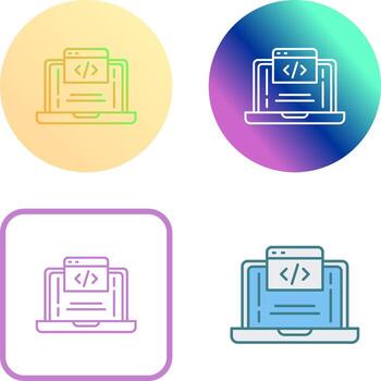 diseño de icono de codificación vector