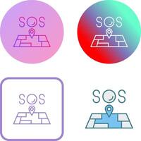 Sos Icon Design vector