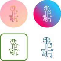 Electronic Key Icon Design vector