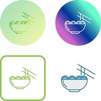 Chinese food Icon Design vector