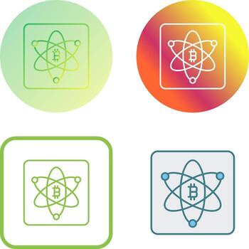 Bitcoin Science Icon Design vector
