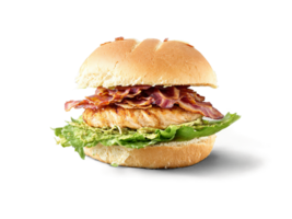 pollo club cursore tenero grigliato pollo croccante Bacon cremoso avocado e croccante lattuga su totale png