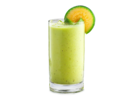 Melon Lime Smoothie A tangy melon lime smoothie in a stylish glass topped with melon png