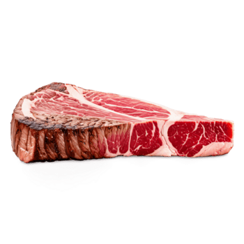 mesón filete t hueso intacto brillante superficie fotografiado Derecho en comida y culinario concepto png