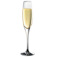 Silhouette of Champagne Flute isolated on transparent background png