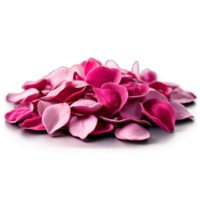 Rose petals dried and pink scattered soft focus top view food and culinary concept showcasing png