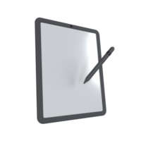 tablet 3d illustratie icoon slim huis met transparant achtergrond png