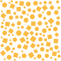 Crackers pattern background. Transparent background. png