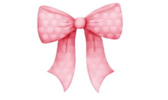 Vintage bows and ribbons in pink color. png