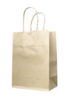 Cutout real brown paper shopping bag. png