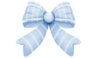 Vintage bows and ribbons in blue color. png