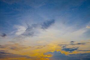 Sunset sky on the embankment photo