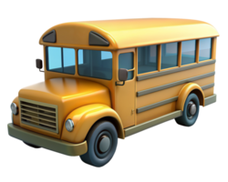 colegio autobús 3d diseño png