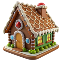 Gingerbread House 3d Render png