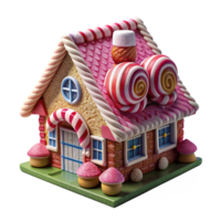 colorida doce casa 3d imagem png