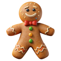 Gingerbread Man Character 3d Cookie png