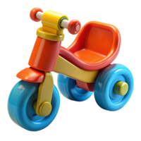 triciclo crianças brinquedos 3d png
