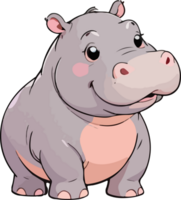 Hippopotamus Animal Cartoon Design png