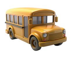 escola ônibus 3d png