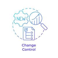 Change control blue gradient concept icon. Product development, process mapping. Round shape line illustration. Abstract idea. Graphic design. Easy to use in infographic, presentation vector