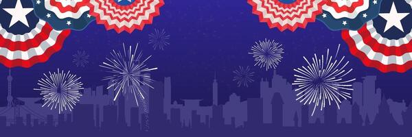 Firework 4th of July Twitter Header template