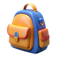 elemental colegio mochila 3d diseño png