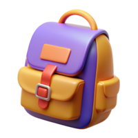 élémentaire école sac à dos 3d graphique png