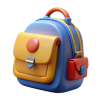 élémentaire école sac à dos 3d image png