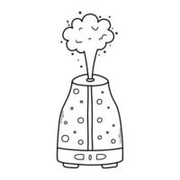 Aroma diffuser doodle illustration isolated on a white background. vector