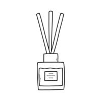 Aroma diffuser doodle illustration isolated on a white background. vector