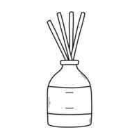 Aroma diffuser doodle illustration isolated on a white background. vector