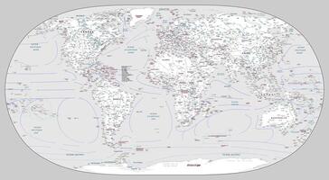 político mundo mapa contorno francés idioma natural tierra proyección vector