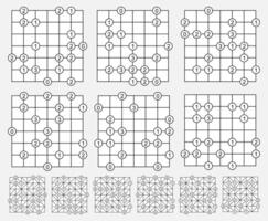 Gokigen Naname, Slant puzzle set with solutions vector