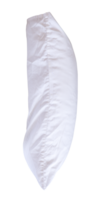 Side view of white pillow with case isolated with clipping path in file format png