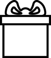 Present gift box icon in line. for apps or web universal kit icon site sticker label festive mystery wrapping birthday decorating Surprise gift scrapbooking isolated on vector