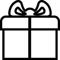 presente regalo caja icono en línea. para aplicaciones o web universal equipo icono sitio pegatina etiqueta festivo misterio envase cumpleaños decorando sorpresa regalo scrapbooking aislado en vector