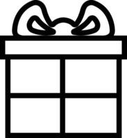 Present gift box icon in line. for apps or web universal kit icon site sticker label festive mystery wrapping birthday decorating Surprise gift scrapbooking isolated on vector