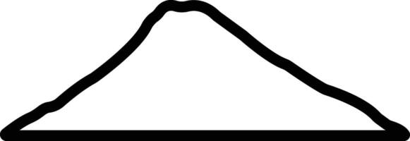 Mountain peaks silhouettes icon in line. Isolated on Mountain, rock, hill, peak logos. for apps or web shapes and elements for creation your own outdoor labels vector