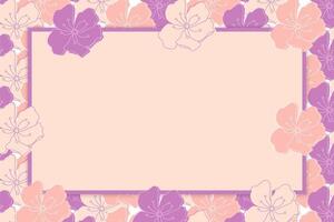 Pink Floral Frame or Border Background vector