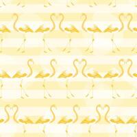 Abstract Yellow Flamingo Seamless Pattern Background vector