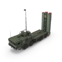 realistico 3d isometrico s300, s400 missile sistema. lungo gamma superficie per aria e antibalistico missile sistema. militare veicolo, mobile superficie per aria missile sistema, il ragno missile timone sistema png