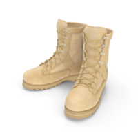 3d realista caqui lona combate botas, aislado, monumento día o veteranos día concepto. botas militar equipo de el armado efectivo, caqui cuero Ejército botas png